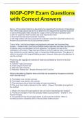 BUNDLE FOR NIGP Exam Questions with Correct Answers