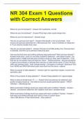 NR 304 Exam 1 Questions with Correct Answers