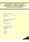 RASMUSSEN - MDC III - EXAM 2 |  QUESTIONS & ANSWERS (VERIFIED) |  LATEST UPDATE | GRADED A+