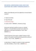 MN DENTAL JURISPRUDENCE EXAM LATEST 2024  QUESTIONS AND CORRECT ANSWERS|GRADED A+ Which of the following cannot be applied by a licensed dental  assistant? A. Topical anesthetic B. Topical fluoride C. Intravenous drugs D. Cavity varnish - ANSWER-C. Intrav