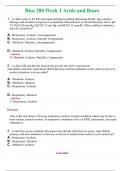 BIOS 280 Week 1 Acids and Bases (Latest 2024 / 2025) Questions & Answers with rationales