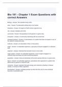 NVCC BIO 101 Exams Bundle (Graded A)