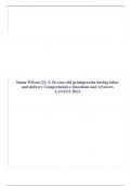 Susan Wilson (2): A 26-year-old primigravida during labor and delivery Comprehensive Questions and ANswers LATEST 2024