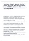 Tech Bowl (A study guide for the TSA events Tech Bowl (MS) and Technology Bowl (HS) 2024) Questions With Correct Answers.