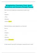 Straighterline Chemistry Final- deck 1 Questions and Answers Already Passed