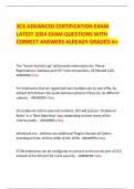 3CX ADVANCED CERTIFICATION EXAM LATEST 2024 EXAM QUESTIONS WITH CORRECT ANSWERS ALREADY GRADED A+ 