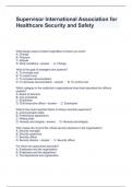 Supervisor International Association for Healthcare Security and Safety Questions and Answers (Graded A)