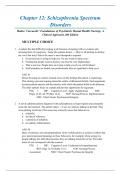 Chapter 12: Schizophrenia Spectrum Disorders  |Halter: Varcarolis’ Foundations of Psychiatric Mental Health Nursing: A Clinical Approach, 8th Edition