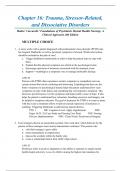 Chapter 16: Trauma, Stressor-Related, and Dissociative Disorders  |Halter: Varcarolis’ Foundations of Psychiatric Mental Health Nursing: A Clinical Approach, 8th Edition