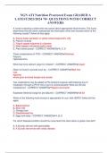 NGN ATI Nutrition Proctored Exam GRADED A  LATEST2023/202470+ QUESTIONS WITH CORRECT  ANSWERS A nurse is teaching a client who has cancer about appropriate food choices. The nurse  determines that the client understands the information when she chooses wh