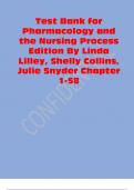 Test Bank for Pharmacology and the Nursing Process Edition By Linda Lilley.