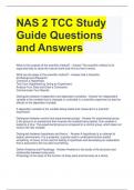 NAS 2 TCC Study Guide Questions and Answers