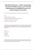 2024 Ultimate TNCC Exam 1, 2 AND 3: Comprehensive  Final Exam TEST BANK for Levels 1, 2, & 3 | Over 500  Verified Questions for GUARANTEED Success in the  Trauma Nursing Core Course Exams