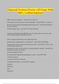 Maternal Newborn Proctor ATI Exam With 100% Verified Solutions FHR can be heard by Doppler at: - answer10-12 weeks GA When should you start measuring a woman's fundal height? - answerAfter > 12 weeks GA Between 18 and 30 weeks the fundal height shou