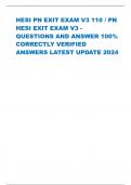 HESI PN EXIT EXAM VERSION 3  / PN Hesi Exit Exam NEWEST  VERSION COMPLETE 160  QUESTIONS AND CORRECT  DETAILED ANSWERS WITH  RATIONALES VERIFIED  ANSWERS ALREADY GRADED A+