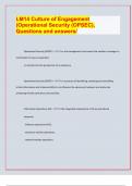 LM14 Culture of Engagement  (Operational Security (OPSEC),  Questions an/ Examminable Questions and answers For 2024/25.ated A+d answers/