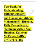 Test bank understanding pathophysiology 2nd canadian edition el hussein / Latest Updated 2024 / Rated A+