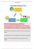 NR 503 Epidemiology Midterm Assessment Test Questions (99 Terms) with Definitive Solutions Updated 2024.  