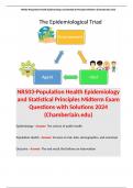 NR503-Population Health Epidemiology and Statistical Principles Midterm Exam Questions with Solutions 2024 (Chamberlain.edu)