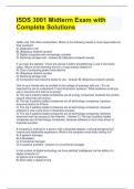 ISDS 3001 Midterm Exam with Complete Solutions 