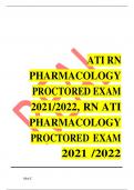 ATI RN PHARMACOLOGY PROCTORED EXAM 2021/2022, RN ATI PHARMACOLOGY PROCTORED EXAM 2021 /2022ATI RN PHARMACOLOGY PROCTORED EXAM 2021/2022, RN ATI PHARMACOLOGY PROCTORED EXAM 2021 /2022ATI RN PHARMACOLOGY PROCTORED EXAM 2021/2022, RN ATI PHARMACOLOGY PROCTOR