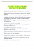 CSLB B LICENSE GENERAL  CONTRACTOR EXAM Q&A