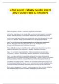 CAIA Level I Study-Guide Exam 2024 Questions & Answers