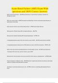 Acute Renal Failure (ARF) Exam With  questions and 100% Correct Answers