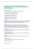 NAB NHA and CORE 368 Questions and Answers.