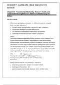 Maternal Child Nursing 5th Edition by McKinney- ISBN- 978-0323401708 TEST BANK Chapter 01 Foundations of Maternity, Women’s Health, and Child Health Nursing Verified 2024 Practice Questions and 100% Correct Answers with Explanations for Exam Preparation, 