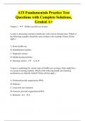 ATI Fundamentals Practice Test Questions with Complete Solutions, Graded A+