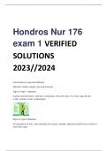 LATEST Hondros Nur 176 exam 1 VERIFIED SOLUTIONS 2024