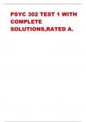 PSYC 302 TEST 1 WITH COMPLETE SOLUTIONS,RATED A.