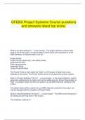    GFEBS Project Systems Course questions and answers latest top score.