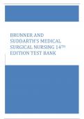 BRUNNER AND SUDDARTH’S MEDICAL SURGICAL NURSING 14TH EDITION TEST BANK