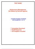 Test Bank for Performance Management, 5th Edition Aguinis (All Chapters included)