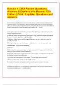 Domain 1 (CISA Review Questions,  Answers & Explanations Manual, 12th  Edition | Print | English), Questions and  answers.