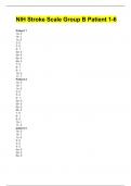 NIH Stroke Scale Group B Patient 1-6