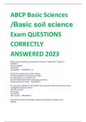 ABCP Basic Sciences /Basic soil science Exam QUESTIONS CORRECTLY ANSWERED 2023