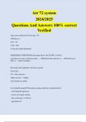 Atr 72 system 2024/2025 Questions And Answers 100% correct Verified