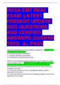 (300+ QUESTIONS AND ANSWERS)2024 HOSA EMT REAL EXAM .LATEST PRESENT UPDATE QUESTIONS AND VERIFIED ANSWERS(A+ GUARANTEED)