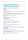 2024 LATEST HR Block 2024 Test Questions And Answers