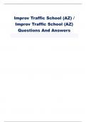 Improv Traffic School (AZ) / Improv Traffic School (AZ) Questions And Answers