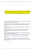   Texas Auctioneer License-Part 1 questions and answers 100% guaranteed success.