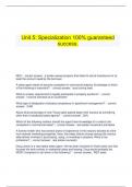  Unit 5: Specialization 100% guaranteed success.