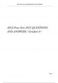 ATLS Post Test 2023 QUESTIONS AND ANSWERS / Graded A+