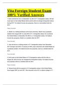 Vita Foreign Student Exam 100% Verified Answers