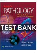  Rubin's Pathology: Clinicopathologic Foundations of Medicine 7th Edition by David S. Strayer, Emanuel Rubin testbank ISBN: 9781451183900 Chapter 1-34 Complete Guide.