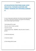 ATI RN NUTRITION PROCTORED EXAM LATEST  2024 ACTUAL TESTBANK QUESTIONS AND  CORRECT ANSWERS WITH RATIONALE|GRADED A+ 