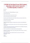 CMMB 343 lab final Exam 2024 Update|  Questions with Correct Answers|  Certified Quality Graded A+ 